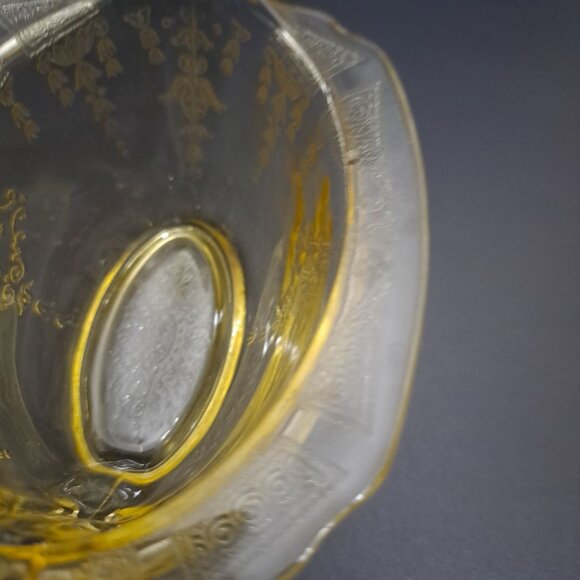 Anchor Hocking Princess Yellow Glass Creamer With Embossed Design Vintage - Picture 13 of 15